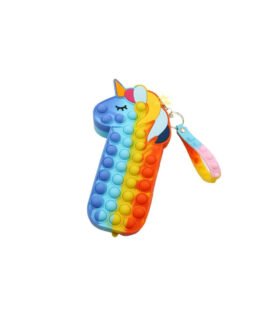 Unicorn Pop it Multicolor Silicone Pencil Box