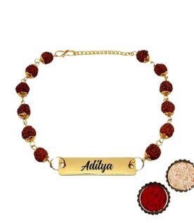 DEEP PRINT MART Rakhi Personalized Metal Name Rakhi with Roli-Chawal | Custom Name Rakhis for Brother | Raksha Bandhan Gift (3)