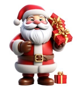 Deep Print Mart Santa Claus Fridge Magnet - Christmas Gift, Christmas Decor Size 3 X 4 inch (Multi 02)