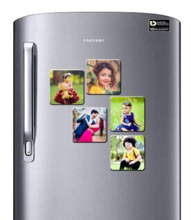 Deep Print Personalized Photo Fridge Magnet (3x3 inch) -Set of 5